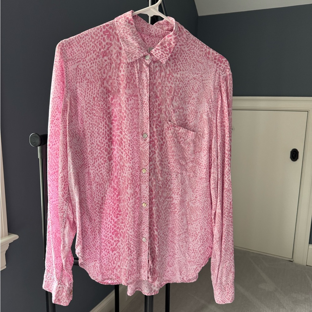Rails Pink Patterned Button Down Shirt - image 1